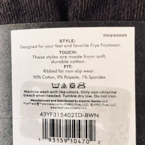 FRYE 2 Pair Men's Boot Socks OSFM - Picture 5 of 6